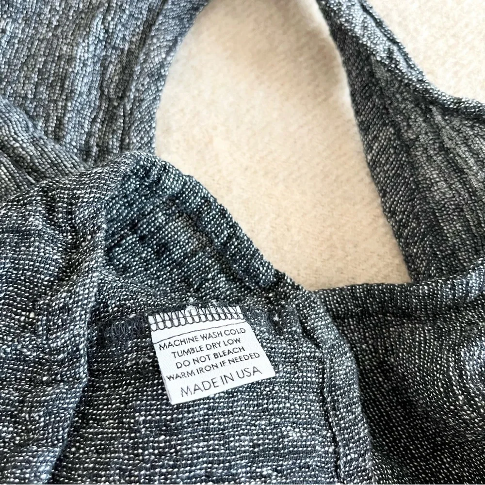 Only Child the Lane tank in pepper linen gauze - Picture 3 of 6